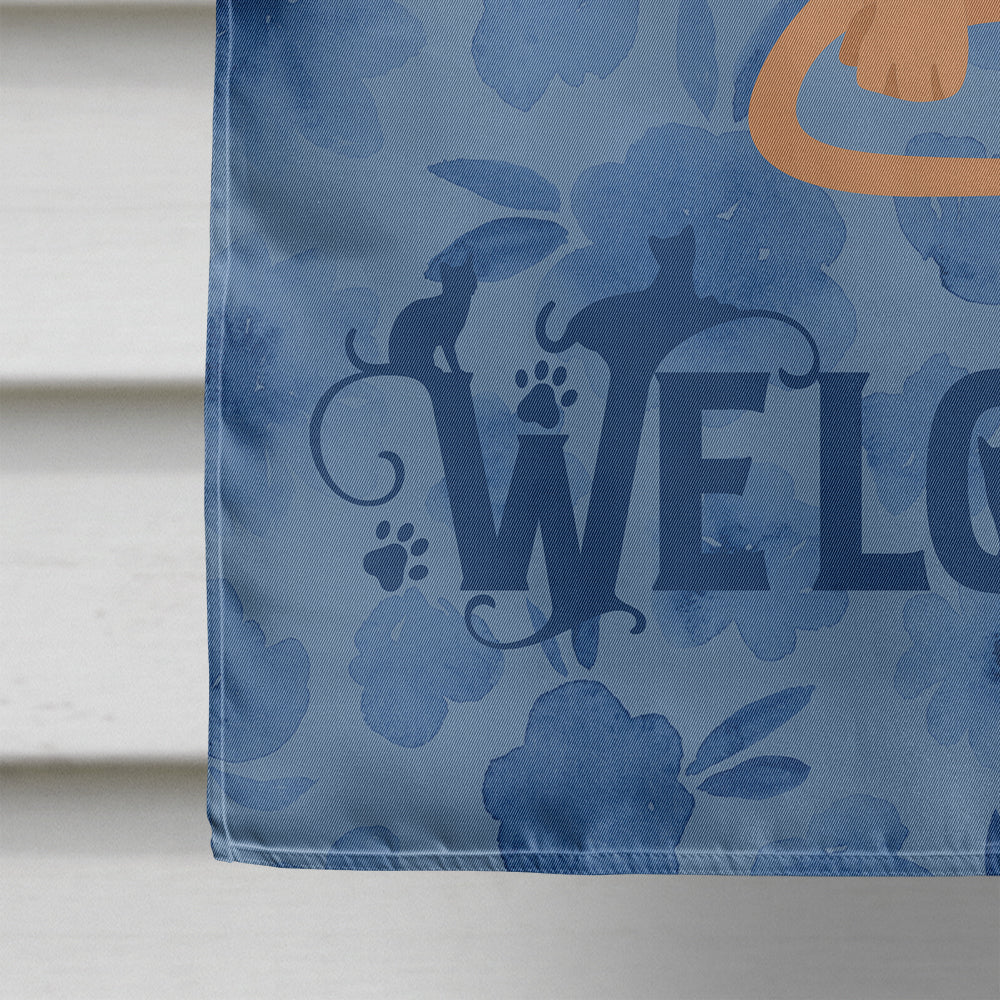 Devon Rex #1 Cat Welcome House Flag 28x40 Porch Sleeve Pole Decorative Outside Yard Banner Artwork Wall Hanging, Polyester