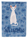 Devon Rex #2 Cat Welcome House Flag 28x40 Porch Sleeve Pole Decorative Outside Yard Banner Artwork Wall Hanging, Polyester