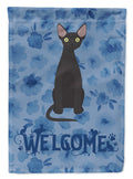 Devon Rex #3 Cat Welcome House Flag 28x40 Porch Sleeve Pole Decorative Outside Yard Banner Artwork Wall Hanging, Polyester