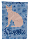 Don Sphynx Cat Welcome House Flag 28x40 Porch Sleeve Pole Decorative Outside Yard Banner Artwork Wall Hanging, Polyester