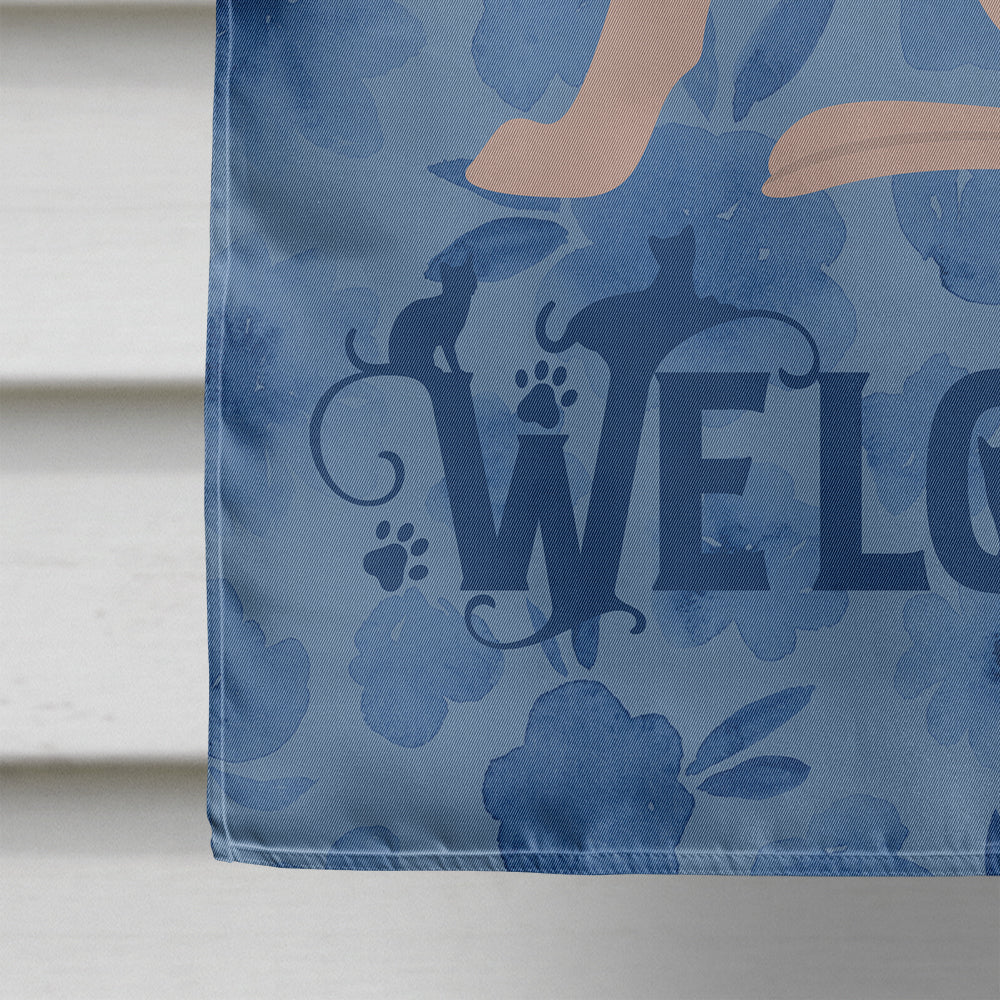 Don Sphynx Cat Welcome House Flag 28x40 Porch Sleeve Pole Decorative Outside Yard Banner Artwork Wall Hanging, Polyester