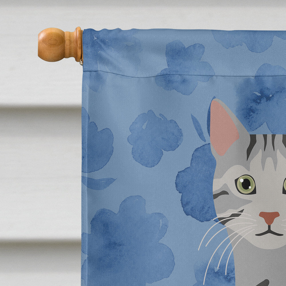 Egyptian Mau Cat Welcome House Flag 28x40 Porch Sleeve Pole Decorative Outside Yard Banner Artwork Wall Hanging, Polyester