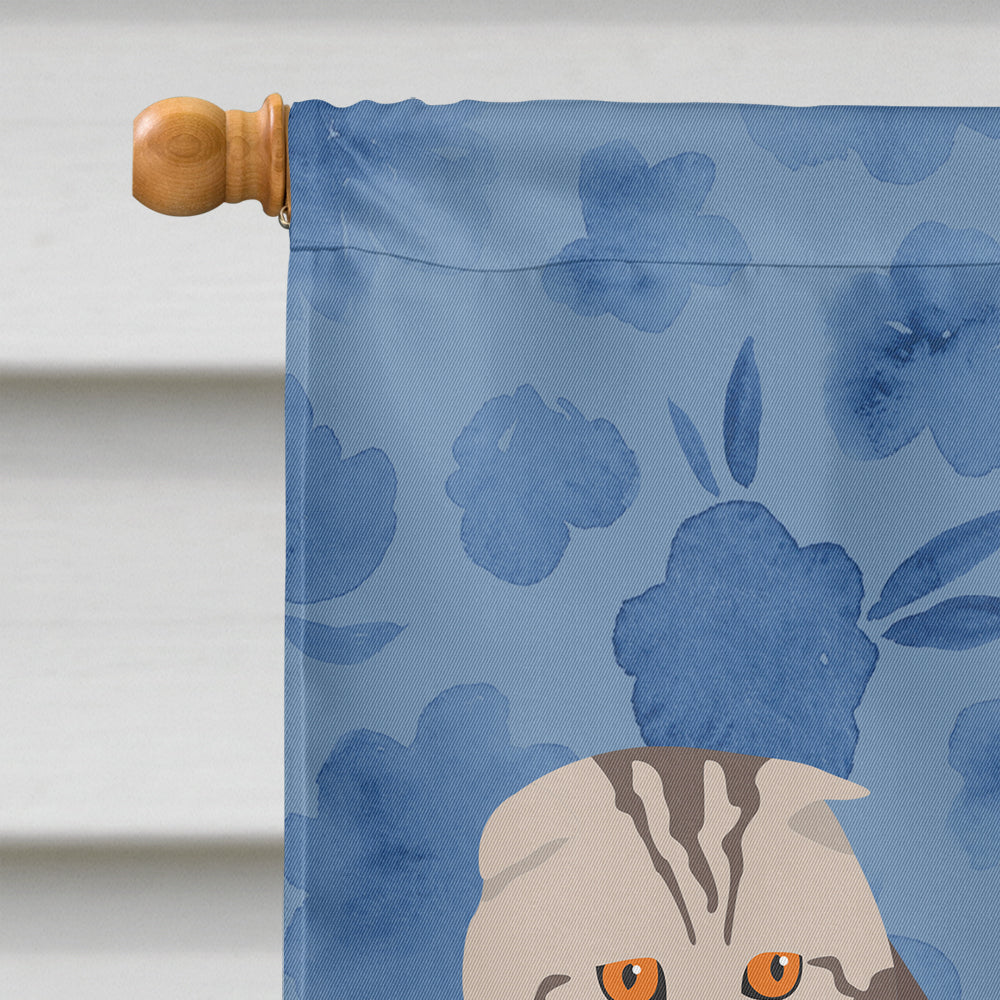 Foldex Exotic Fold Cat Welcome House Flag 28x40 Porch Sleeve Pole Decorative Outside Yard Banner Artwork Wall Hanging, Polyester