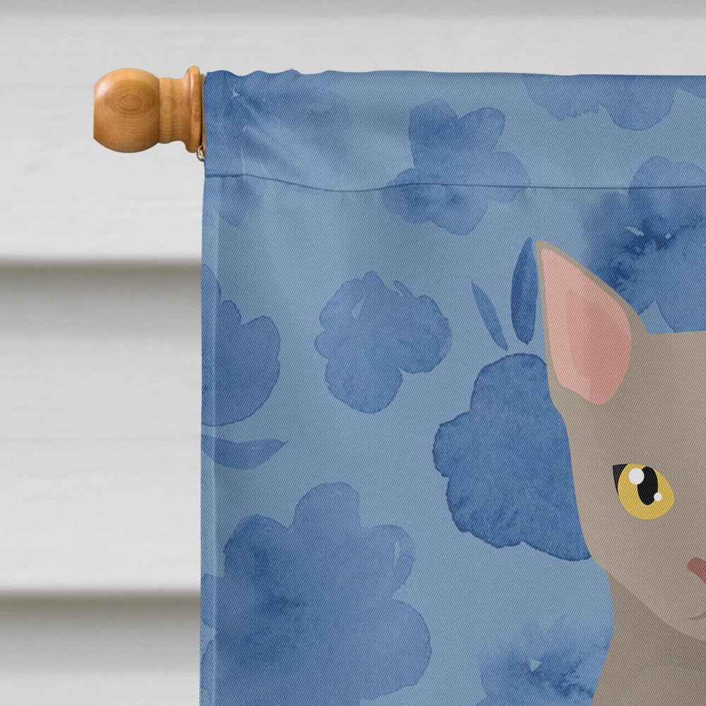 Malayan Cat Welcome House Flag 28x40 Porch Sleeve Pole Decorative Outside Yard Banner Artwork Wall Hanging, Polyester