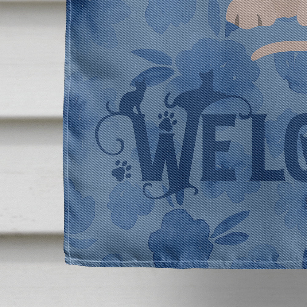 Minskin Cat Welcome House Flag 28x40 Porch Sleeve Pole Decorative Outside Yard Banner Artwork Wall Hanging, Polyester