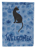 Pantherette Cat Welcome House Flag 28x40 Porch Sleeve Pole Decorative Outside Yard Banner Artwork Wall Hanging, Polyester