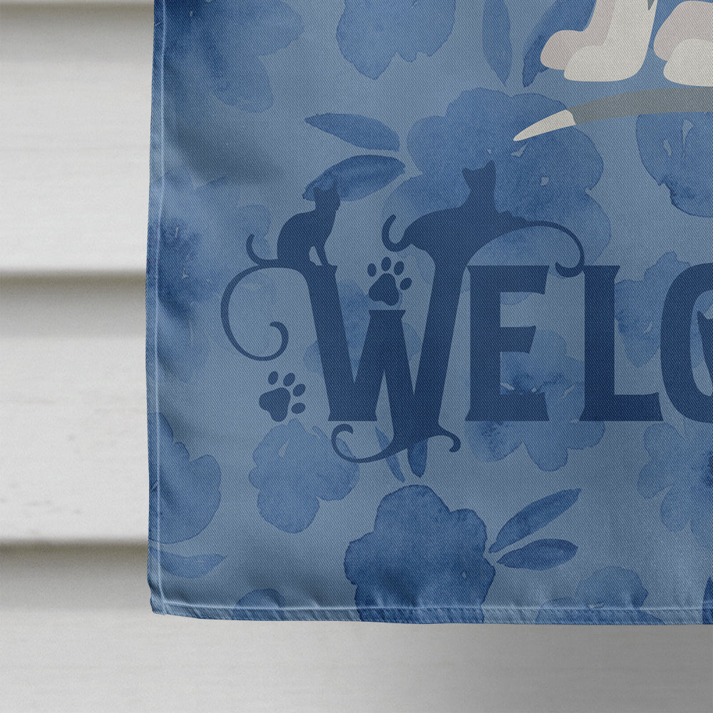 Peterbald Cat Welcome House Flag 28x40 Porch Sleeve Pole Decorative Outside Yard Banner Artwork Wall Hanging, Polyester
