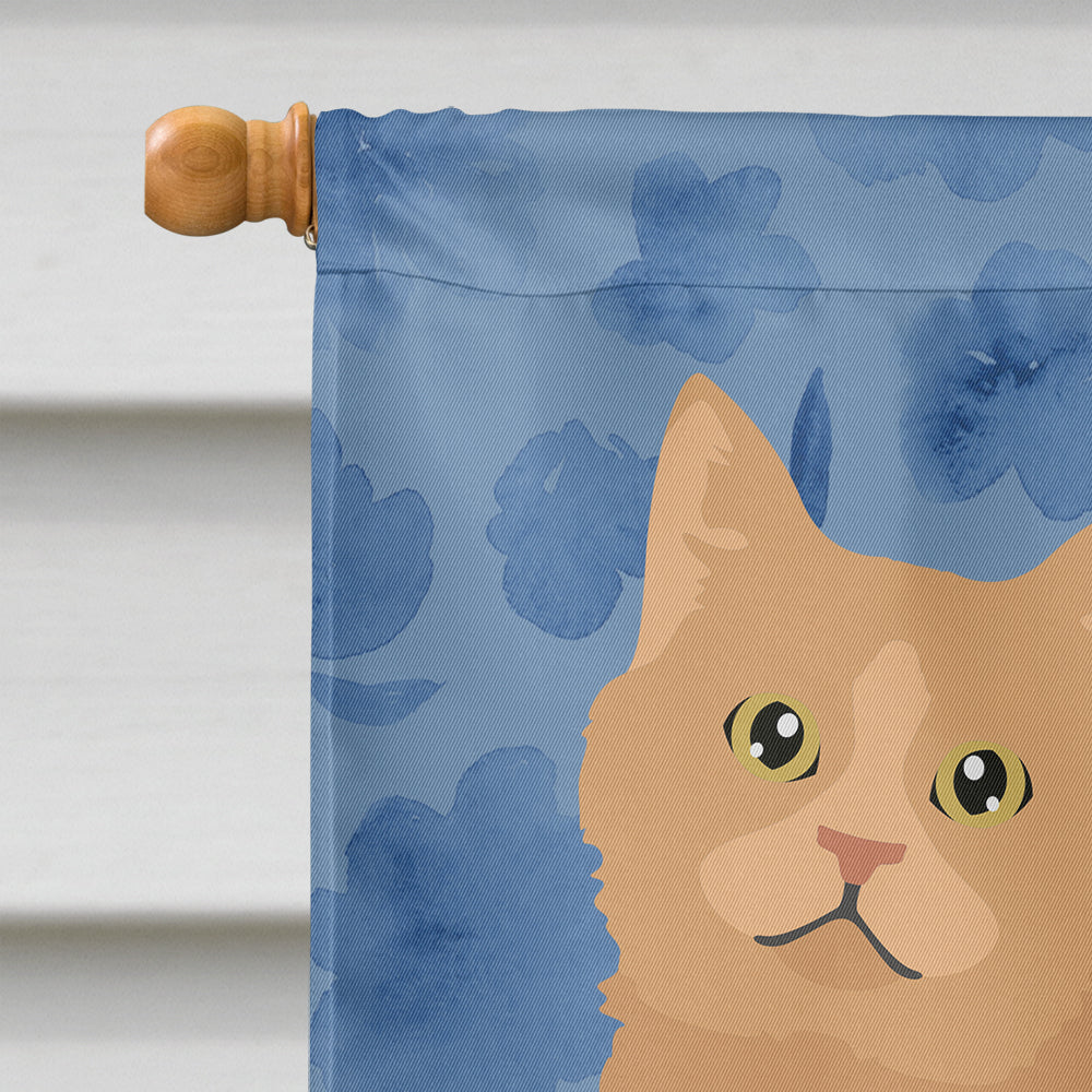 Selkirk Rex Cat Welcome House Flag 28x40 Porch Sleeve Pole Decorative Outside Yard Banner Artwork Wall Hanging, Polyester