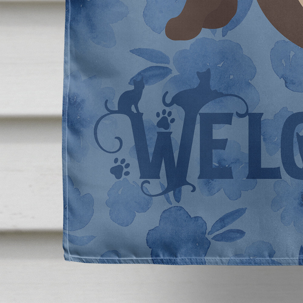 Siamese Traditional Cat Welcome House Flag 28x40 Porch Sleeve Pole Decorative Outside Yard Banner Artwork Wall Hanging, Polyester
