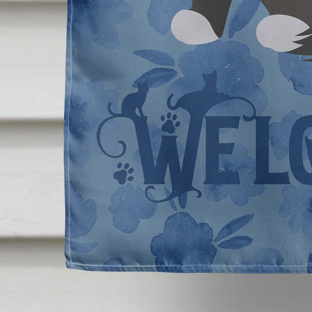Siberian Forest Cat Welcome House Flag 28x40 Porch Sleeve Pole Decorative Outside Yard Banner Artwork Wall Hanging, Polyester