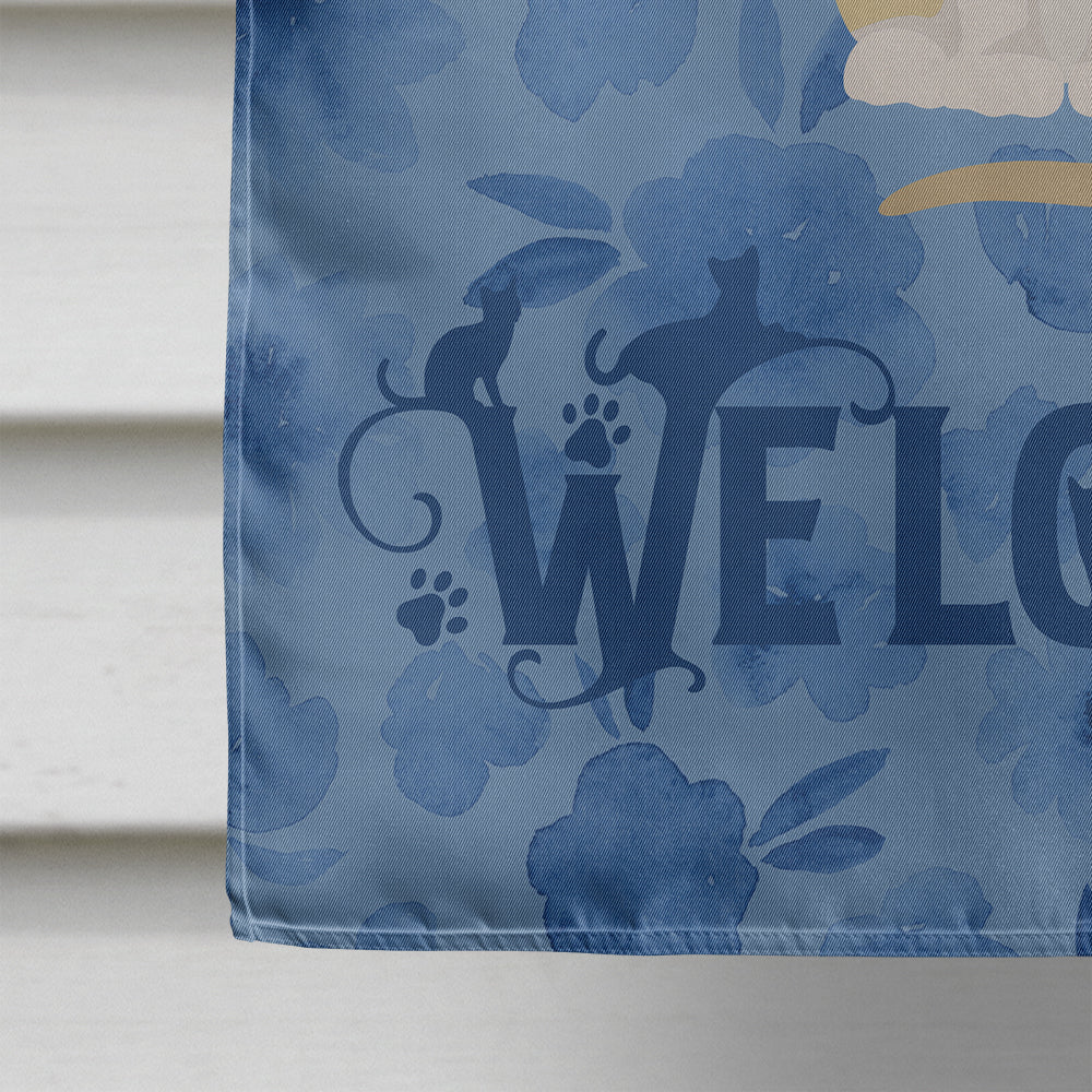 Singapura #2 Cat Welcome House Flag 28x40 Porch Sleeve Pole Decorative Outside Yard Banner Artwork Wall Hanging, Polyester