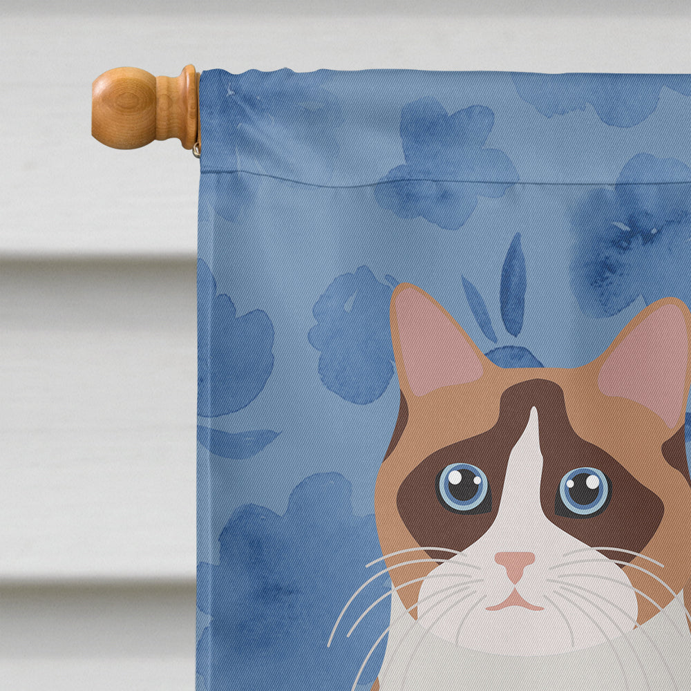 Snowshoe #2 Cat Welcome House Flag 28x40 Porch Sleeve Pole Decorative Outside Yard Banner Artwork Wall Hanging, Polyester