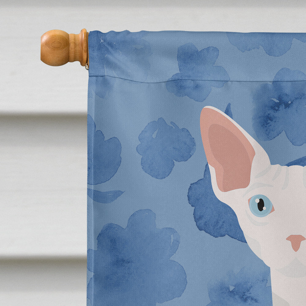 Sphynx Cat Welcome House Flag 28x40 Porch Sleeve Pole Decorative Outside Yard Banner Artwork Wall Hanging, Polyester