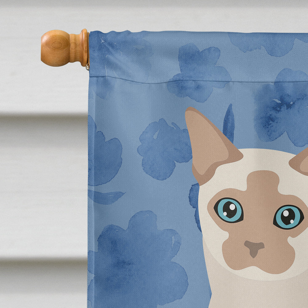 Tonkinese Cat Welcome House Flag 28x40 Porch Sleeve Pole Decorative Outside Yard Banner Artwork Wall Hanging, Polyester