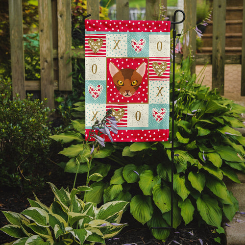 Abyssinian Cat Love Garden Flag Mailbox Decorative Yard Banner Outside Patio Artwork for Flower Beds, Garden Size, Multicolor