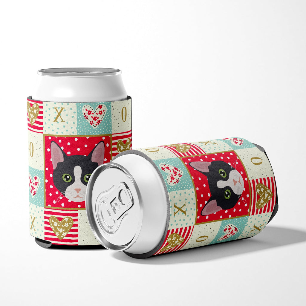 American Polydactyl Cat Love Can or Bottle Hugger Cooler Sleeve for Standard 12 oz Cans, Insulated Foam Beer & Soda Can Hugger Reusable