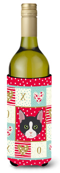 American Polydactyl Cat Love Wine Bottle Hugger Gift Sleeve for Standard 750 ml Bottles, Insulated Reusable Also Fits Mini Shot & Pint Bottles