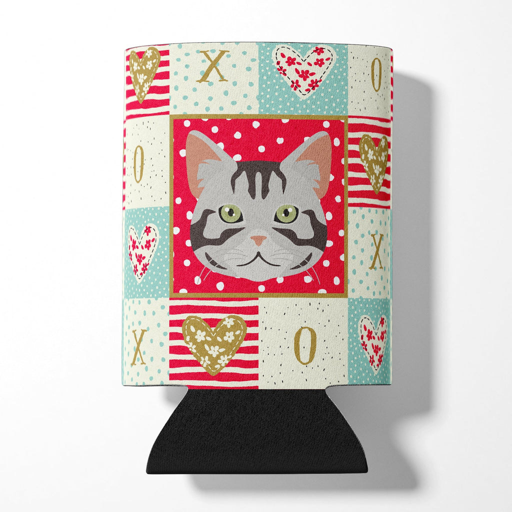 American Shorthair Cat Love Can or Bottle Hugger Cooler Sleeve for Standard 12 oz Cans, Insulated Foam Beer & Soda Can Hugger Reusable