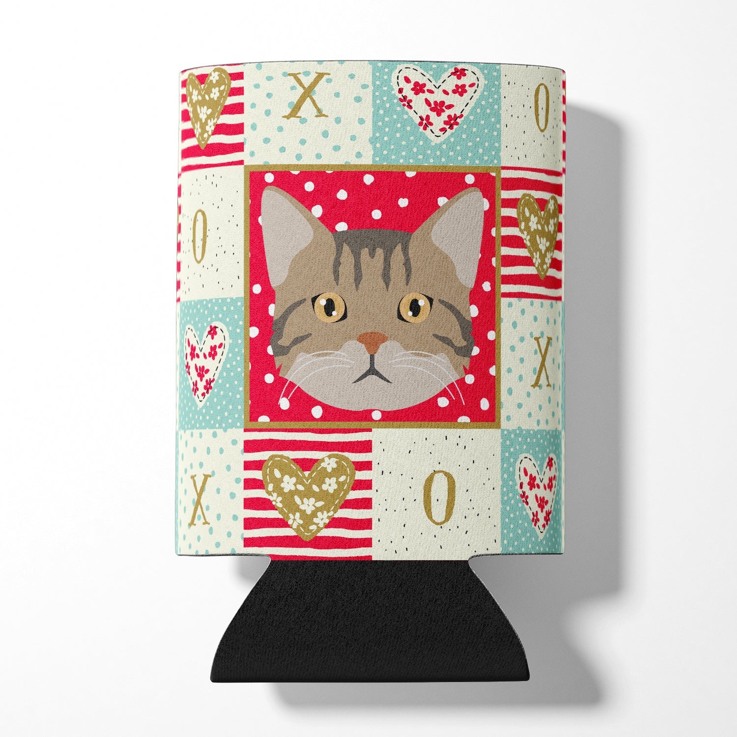 American Wirehair Cat Love Can or Bottle Hugger Cooler Sleeve for Standard 12 oz Cans, Insulated Foam Beer & Soda Can Hugger Reusable