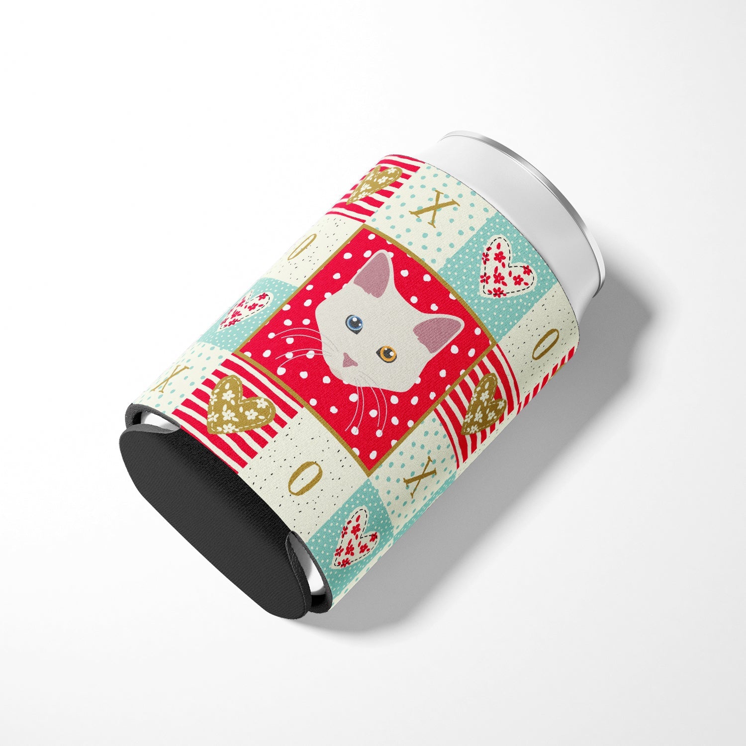 Aphrodite Giant Cat Love Can or Bottle Hugger Cooler Sleeve for Standard 12 oz Cans, Insulated Foam Beer & Soda Can Hugger Reusable