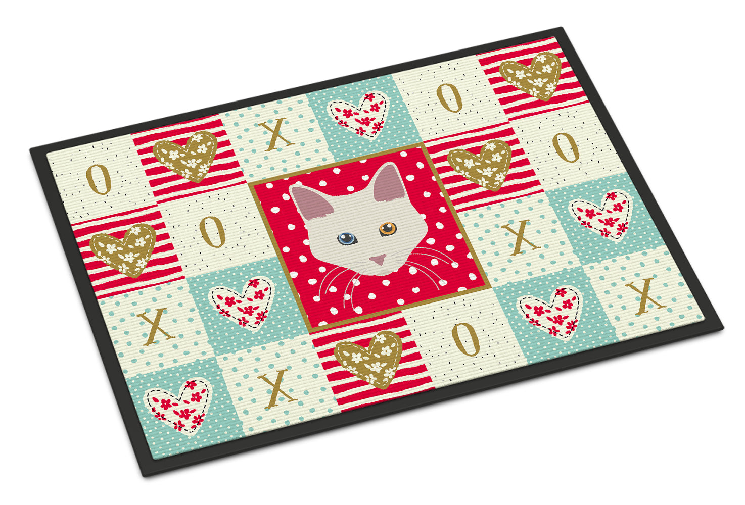 Aphrodite Giant Cat Love Doormat Indoor Outdoor 24H X 36W Front Door Mat Rugs for Entryway, Non Slip Washable Low Pile,