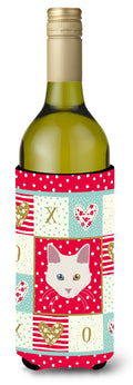 Aphrodite Giant Cat Love Wine Bottle Hugger Gift Sleeve for Standard 750 ml Bottles, Insulated Reusable Also Fits Mini Shot & Pint Bottles