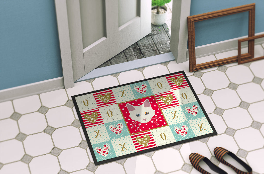 Aphrodite Giant Cat Love Doormat Indoor Outdoor 18H X 27W Front Door Mat Rugs for Entryway, Non Slip Washable