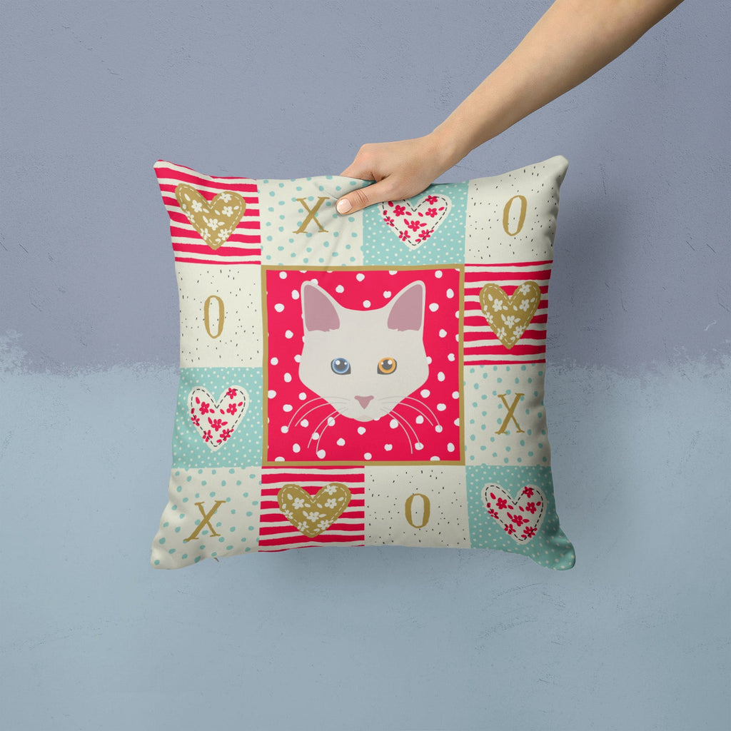 Aphrodite Giant Cat Love Decorative Throw Pillow 14x14 Indoor Outdoor Accent Cushion, Fabric Cover with Insert for Sofa, Bed, Porch & Living Room