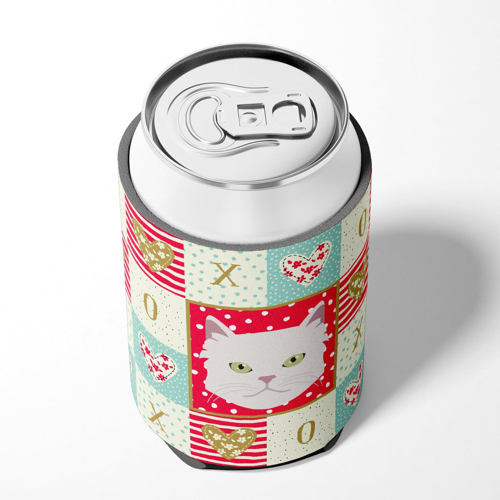 Asian Semi Longhaired Cat Love Can or Bottle Hugger Cooler Sleeve for Standard 12 oz Cans, Insulated Foam Beer & Soda Can Hugger Reusable