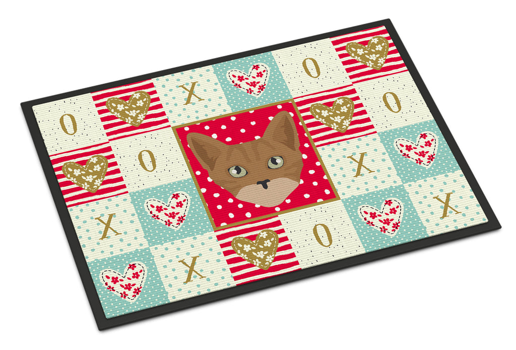 Australian Mist Cat Love Doormat Indoor Outdoor 24H X 36W Front Door Mat Rugs for Entryway, Non Slip Washable Low Pile,