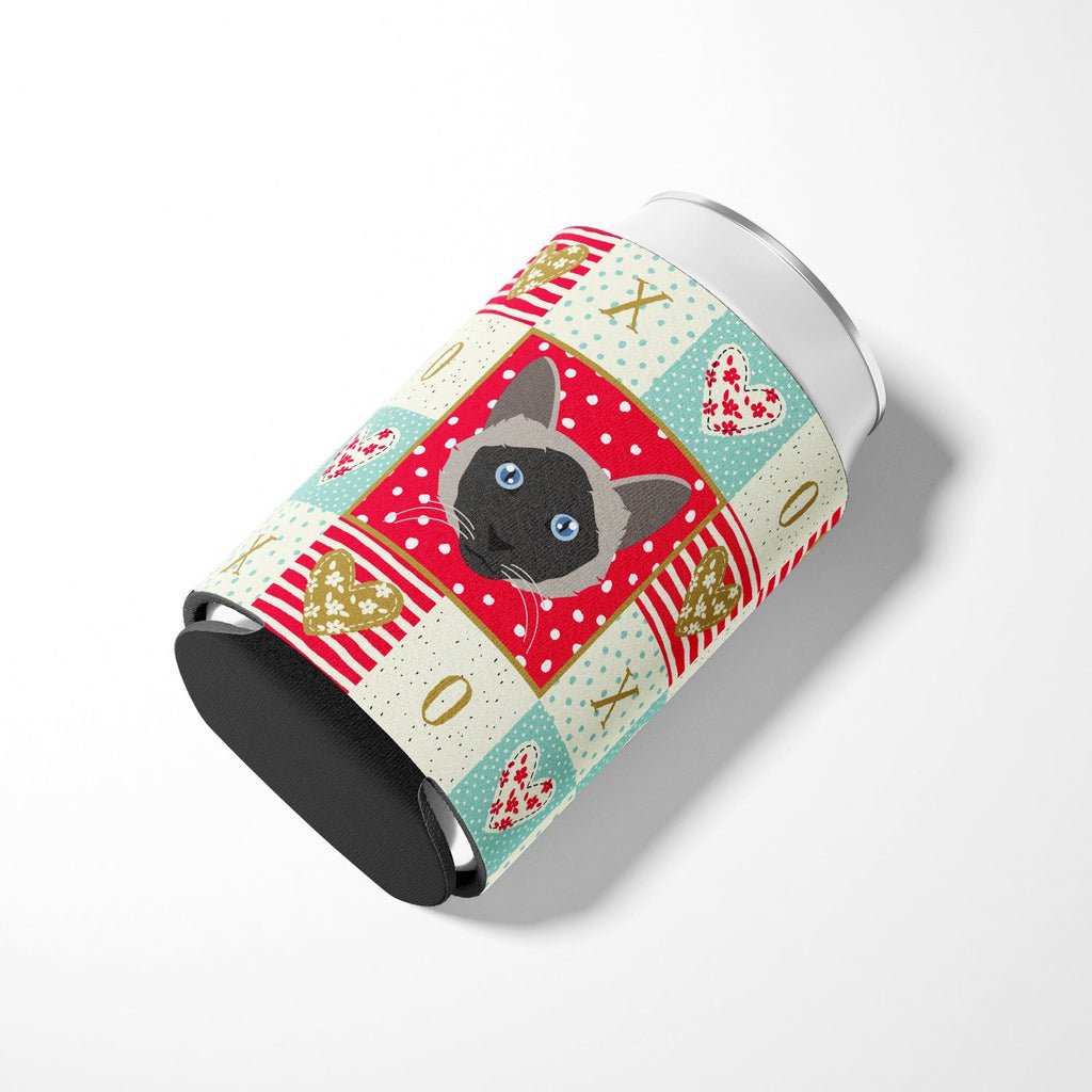 Balinese Cat Love Can or Bottle Hugger Cooler Sleeve for Standard 12 oz Cans, Insulated Foam Beer & Soda Can Hugger Reusable