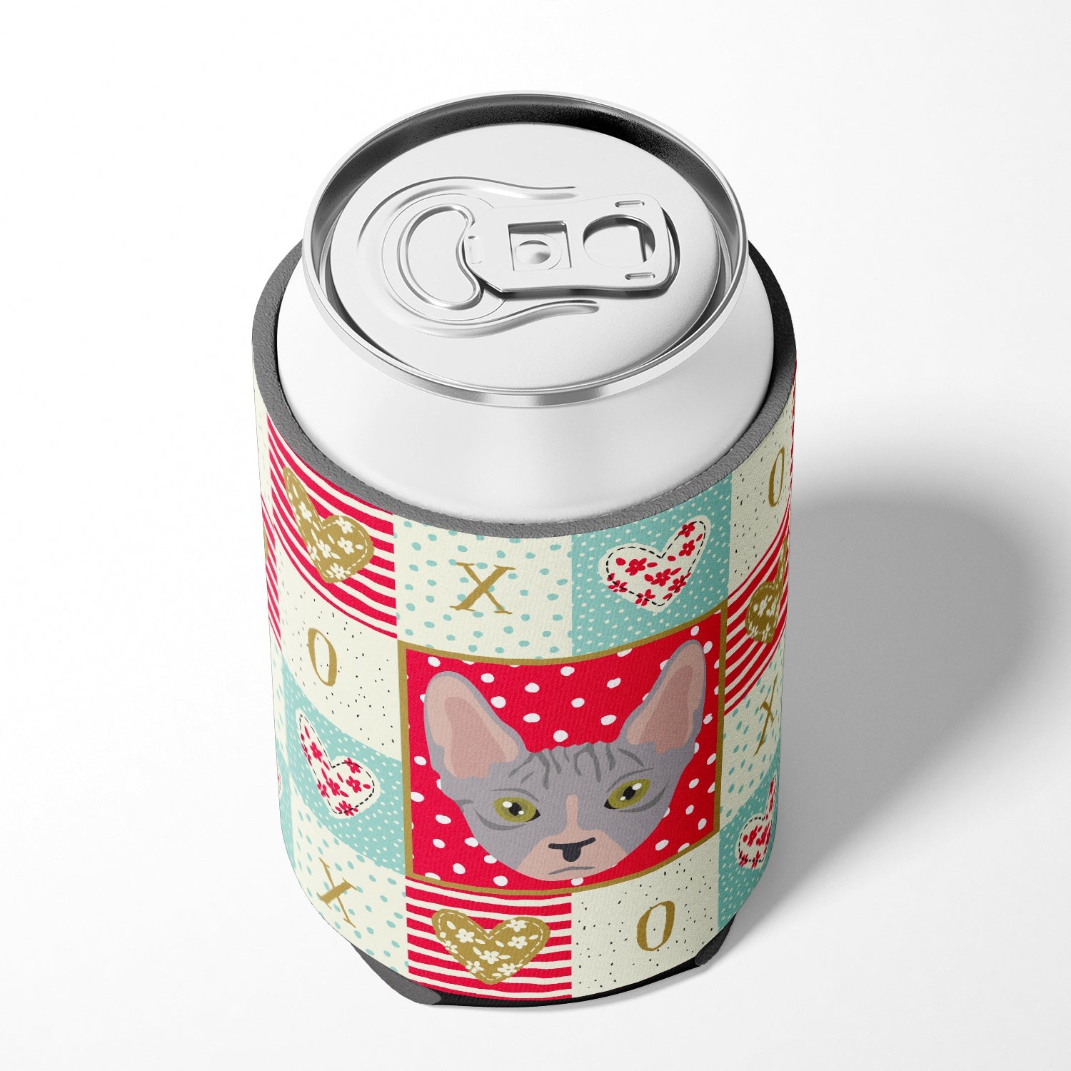 Bambino Cat Love Can or Bottle Hugger Cooler Sleeve for Standard 12 oz Cans, Insulated Foam Beer & Soda Can Hugger Reusable