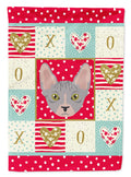 Bambino Cat Love House Flag 28x40 Porch Sleeve Pole Decorative Outside Yard Banner Artwork Wall Hanging, Polyester