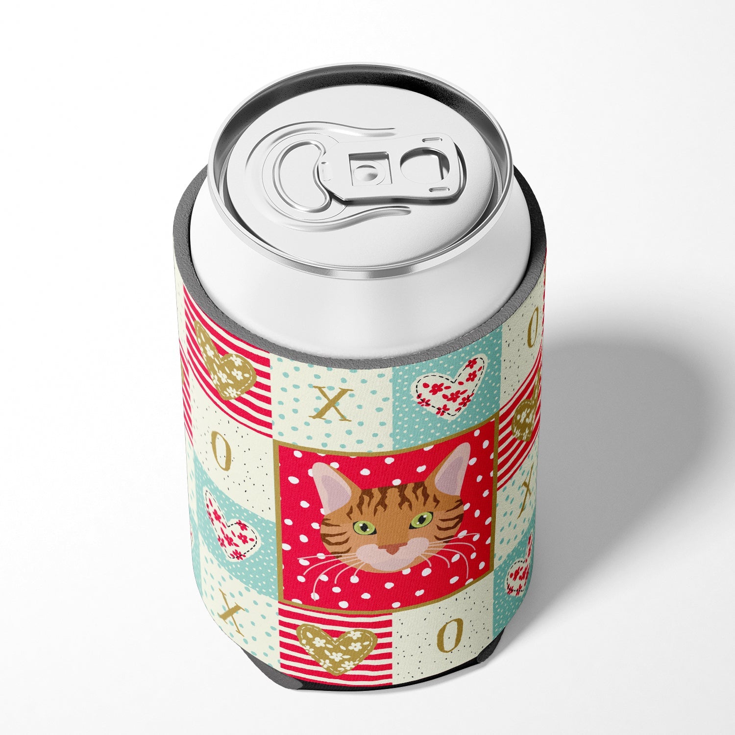 Bengal Cat Love Can or Bottle Hugger Cooler Sleeve for Standard 12 oz Cans, Insulated Foam Beer & Soda Can Hugger Reusable