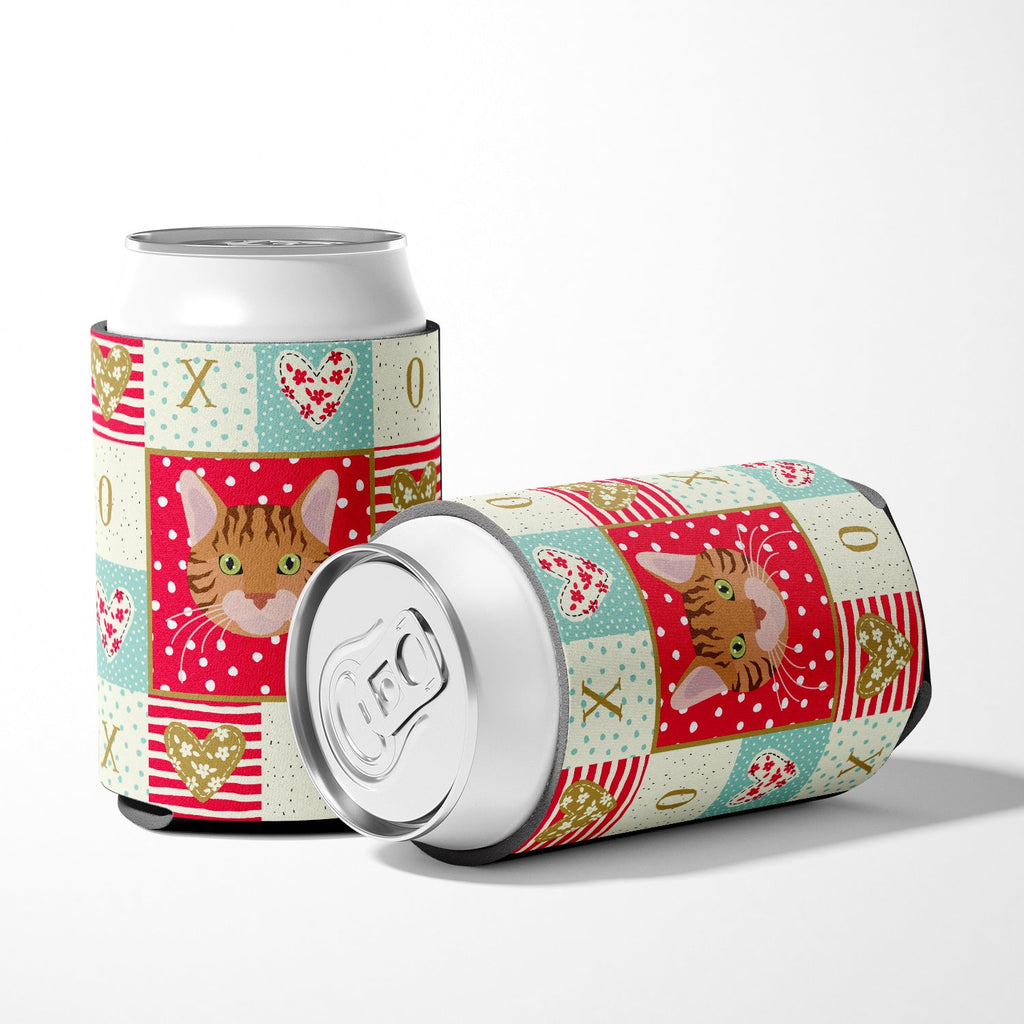 Bengal Cat Love Can or Bottle Hugger Cooler Sleeve for Standard 12 oz Cans, Insulated Foam Beer & Soda Can Hugger Reusable