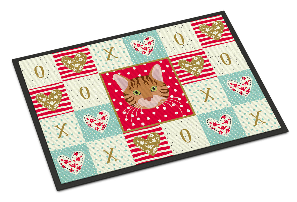 Bengal Cat Love Doormat Indoor Outdoor 24H X 36W Front Door Mat Rugs for Entryway, Non Slip Washable Low Pile,