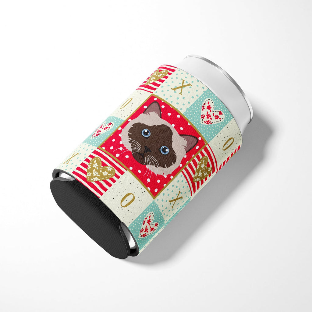 Birman Cat Love Can or Bottle Hugger Cooler Sleeve for Standard 12 oz Cans, Insulated Foam Beer & Soda Can Hugger Reusable