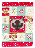Birman Cat Love House Flag 28x40 Porch Sleeve Pole Decorative Outside Yard Banner Artwork Wall Hanging, Polyester