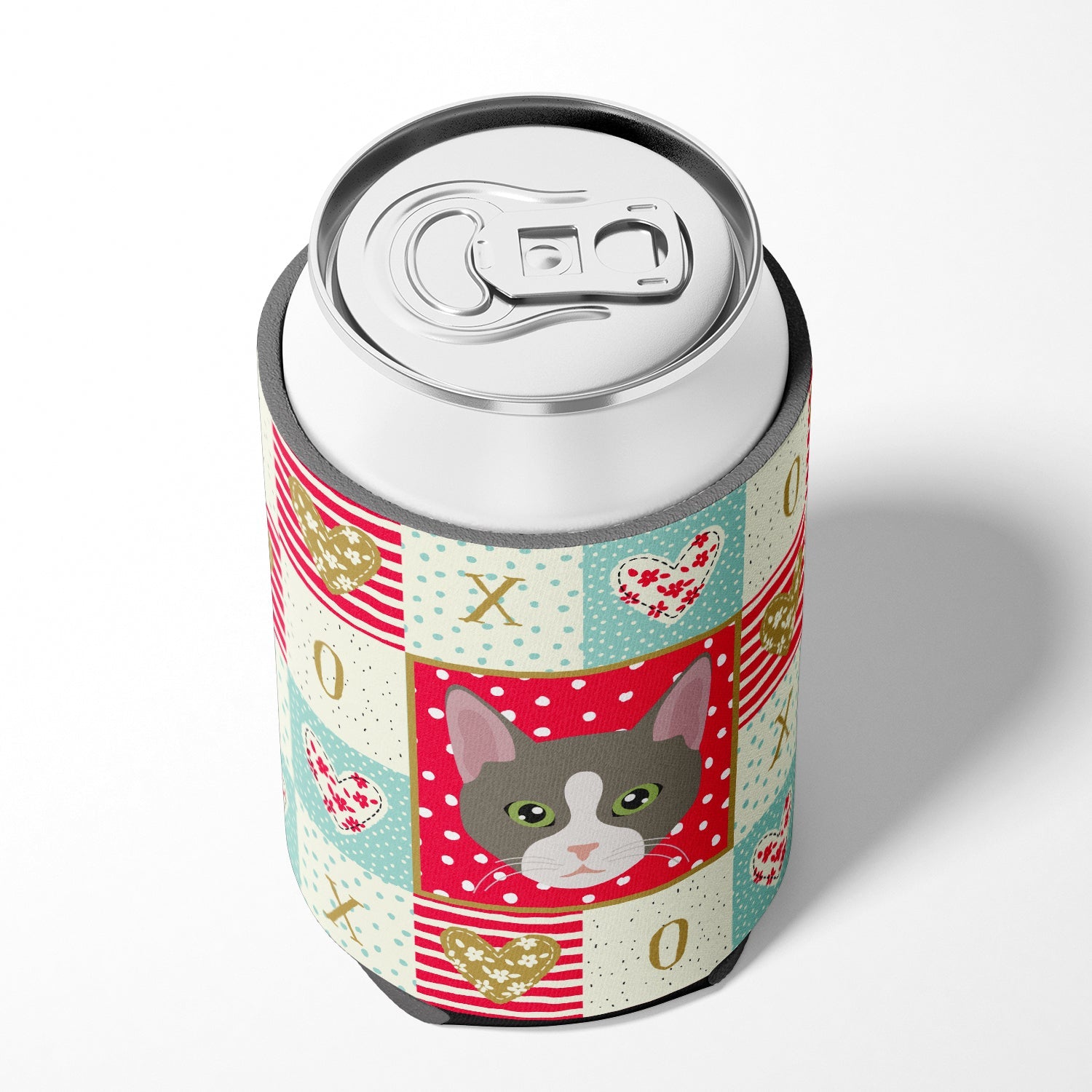 Brazilian Shorthair Cat Love Can or Bottle Hugger Cooler Sleeve for Standard 12 oz Cans, Insulated Foam Beer & Soda Can Hugger Reusable