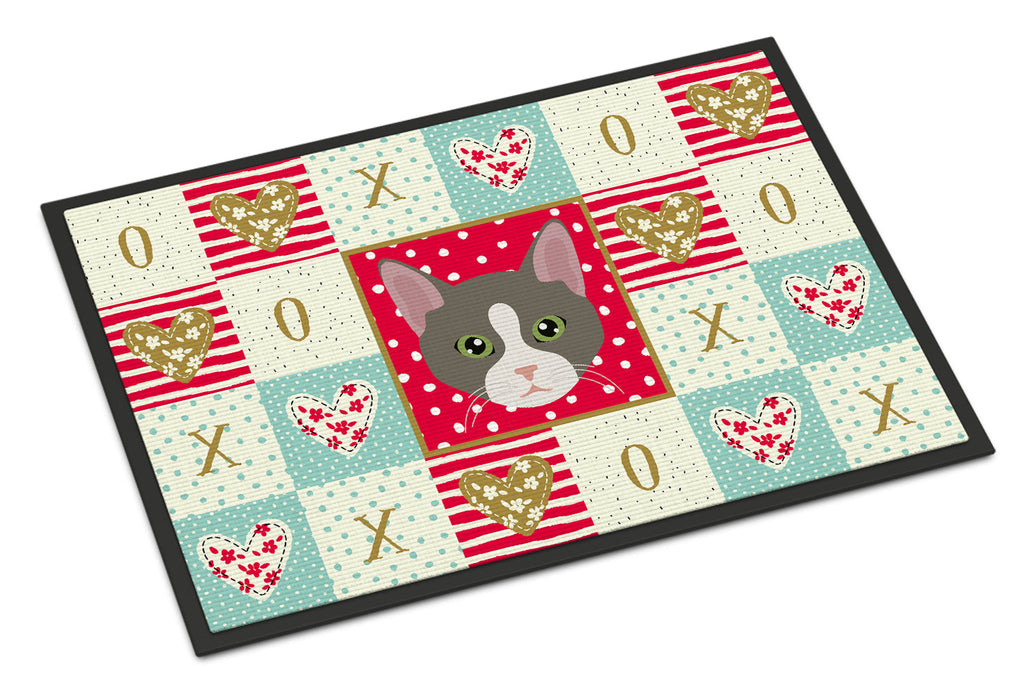 Brazilian Shorthair Cat Love Doormat Indoor Outdoor 18H X 27W Front Door Mat Rugs for Entryway, Non Slip Washable