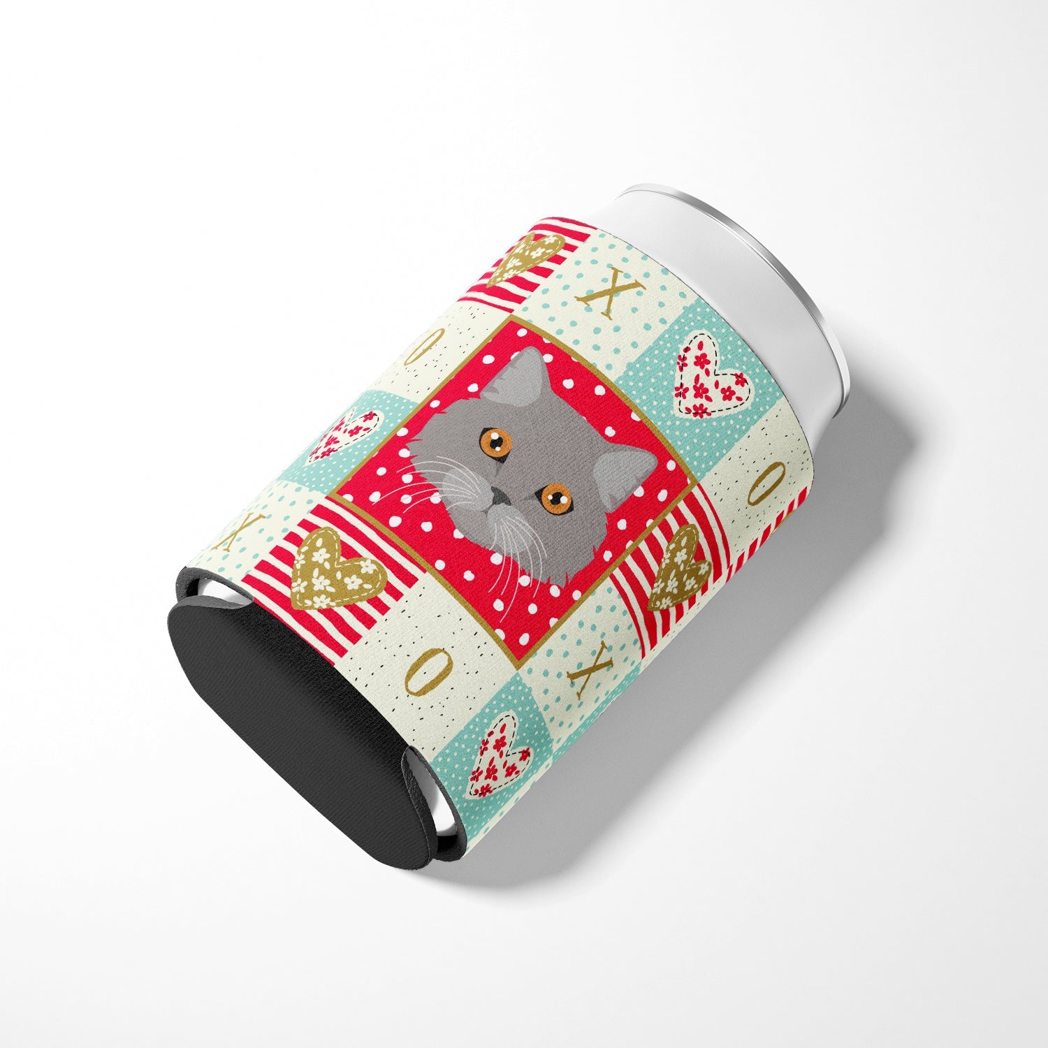 Brazilian Longhair Cat Love Can or Bottle Hugger Cooler Sleeve for Standard 12 oz Cans, Insulated Foam Beer & Soda Can Hugger Reusable