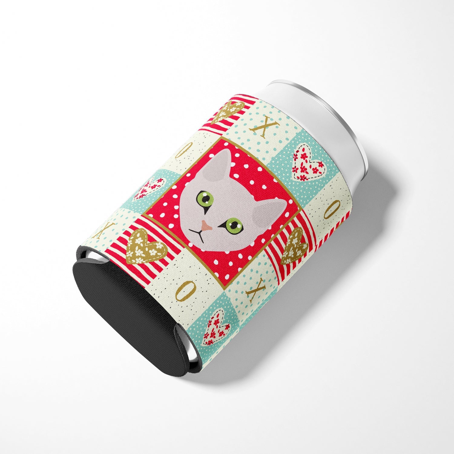 Burmilla Cat Love Can or Bottle Hugger Cooler Sleeve for Standard 12 oz Cans, Insulated Foam Beer & Soda Can Hugger Reusable