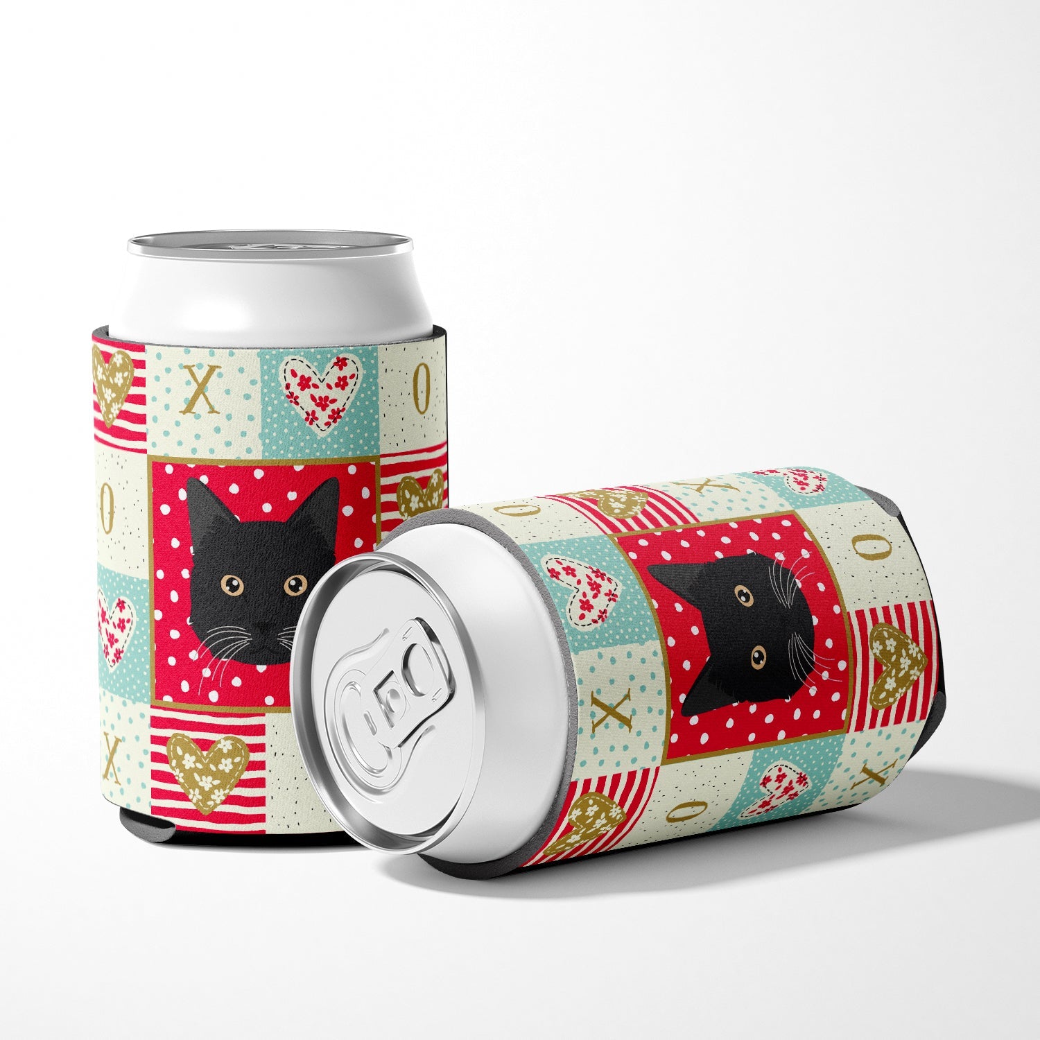 Chantilly Tiffany Cat Love Can or Bottle Hugger Cooler Sleeve for Standard 12 oz Cans, Insulated Foam Beer & Soda Can Hugger Reusable