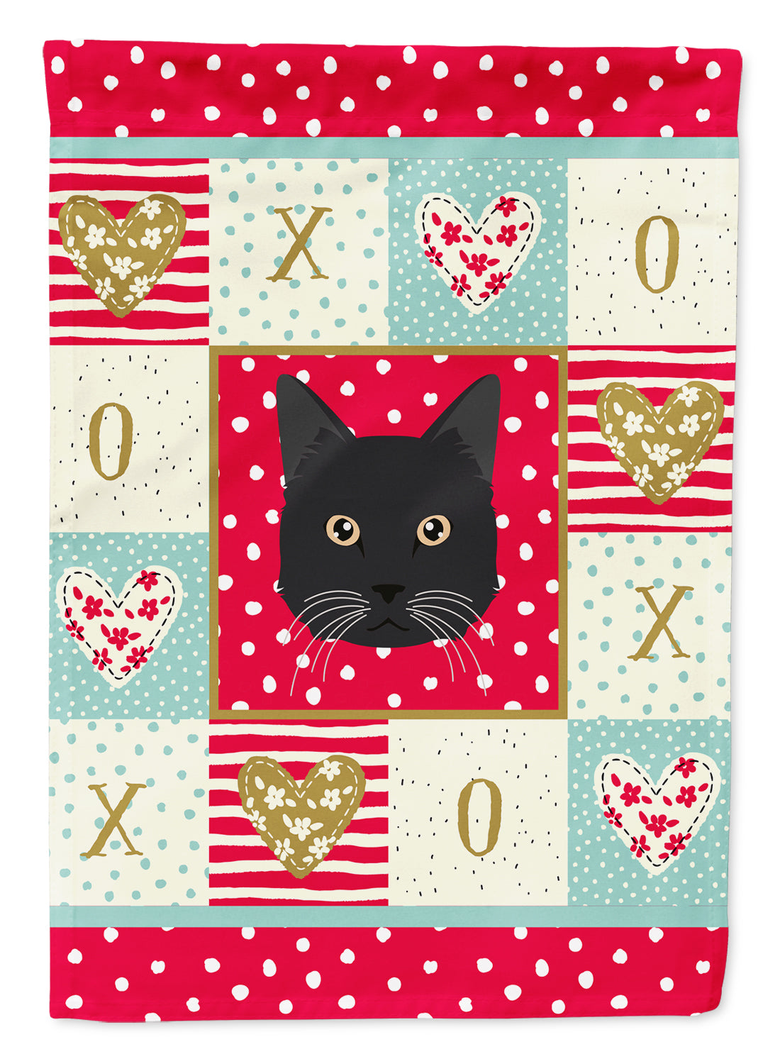 Chantilly Tiffany Cat Love House Flag 28x40 Porch Sleeve Pole Decorative Outside Yard Banner Artwork Wall Hanging, Polyester