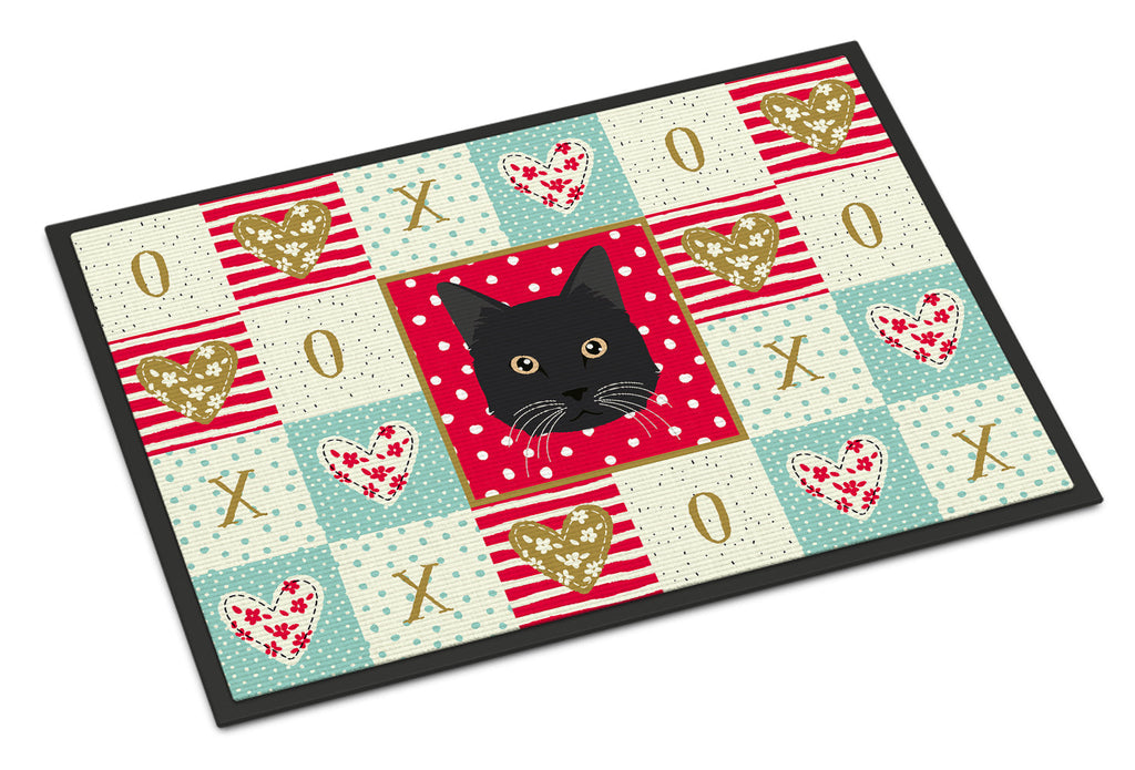 Chantilly Tiffany Cat Love Doormat Indoor Outdoor 24H X 36W Front Door Mat Rugs for Entryway, Non Slip Washable Low Pile,