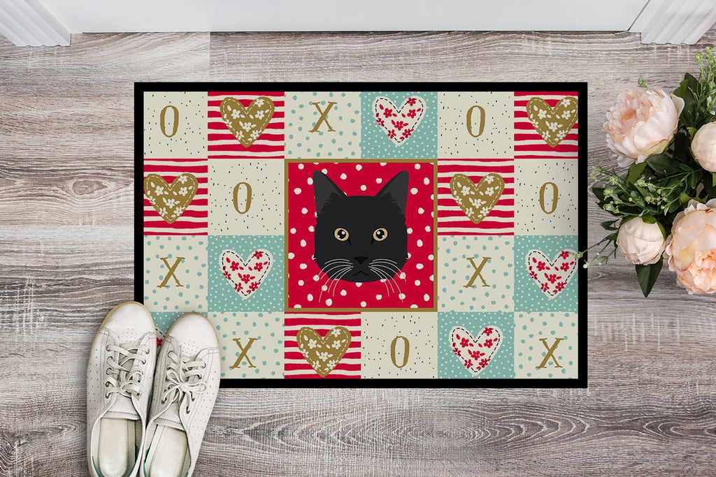 Chantilly Tiffany Cat Love Doormat Indoor Outdoor 18H X 27W Front Door Mat Rugs for Entryway, Non Slip Washable