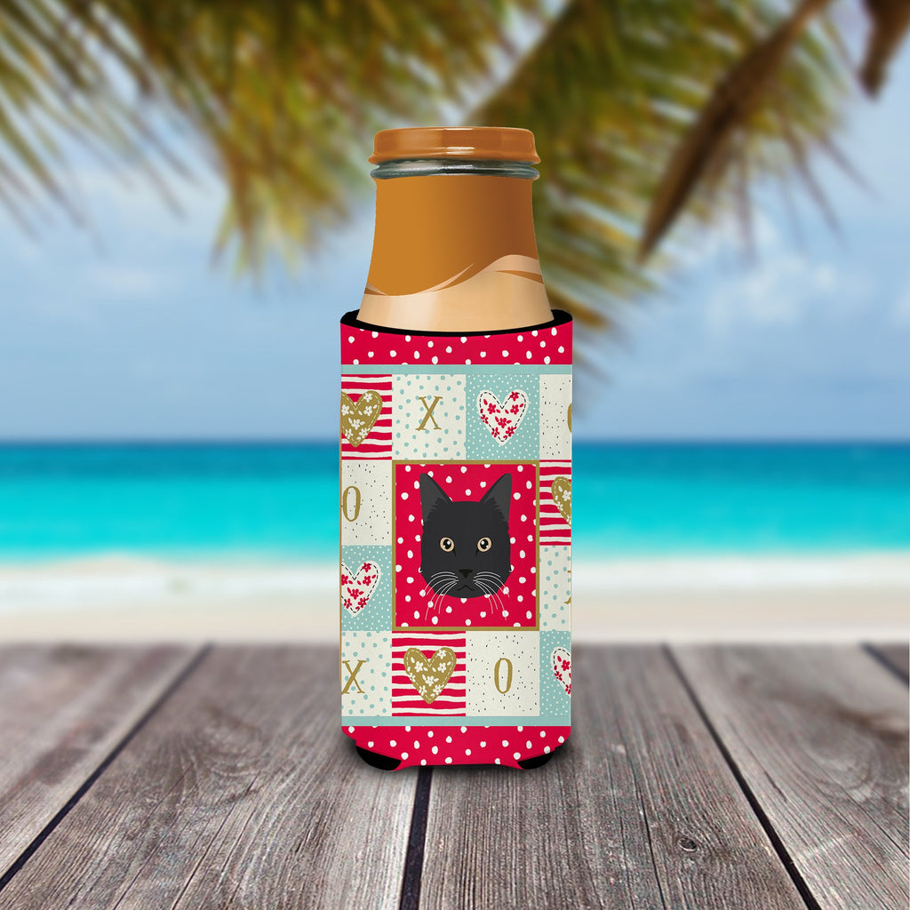 Chantilly Tiffany Cat Love Slim Can Hugger , Insulated Foam Hugger for 12 oz Slim Cans, Beer Bottles & Water Bottles, Printed in USA