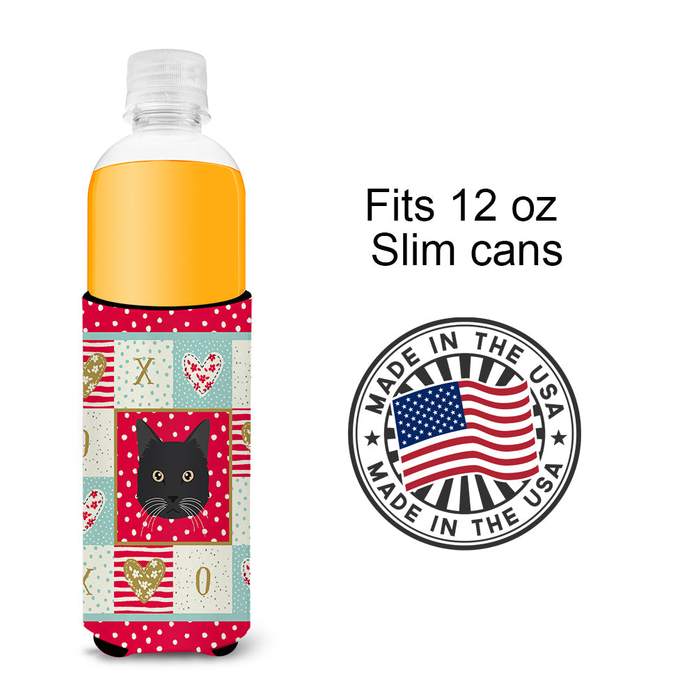 Chantilly Tiffany Cat Love Slim Can Hugger , Insulated Foam Hugger for 12 oz Slim Cans, Beer Bottles & Water Bottles, Printed in USA