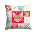 Chausie Cat Love Decorative Throw Pillow 14x14 Indoor Outdoor Accent Cushion, Fabric Cover with Insert for Sofa, Bed, Porch & Living Room