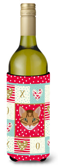 Cheetoh Cat Love Wine Bottle Hugger Gift Sleeve for Standard 750 ml Bottles, Insulated Reusable Also Fits Mini Shot & Pint Bottles